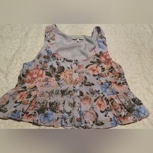 Wayf Floral Flowy top Sz small EUC